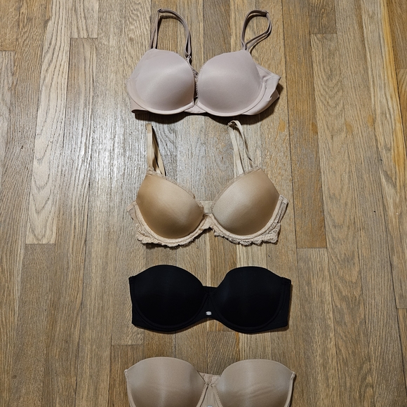 Calvin Klein Other - Calvin Klein Black, Beige, and Tan Bra Set 32C - 4 bras